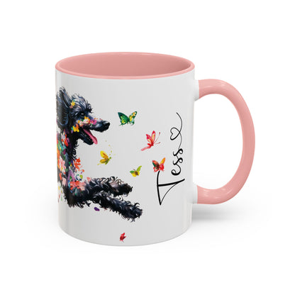 Poodle #2 Personalized Accent Mugs, 11oz