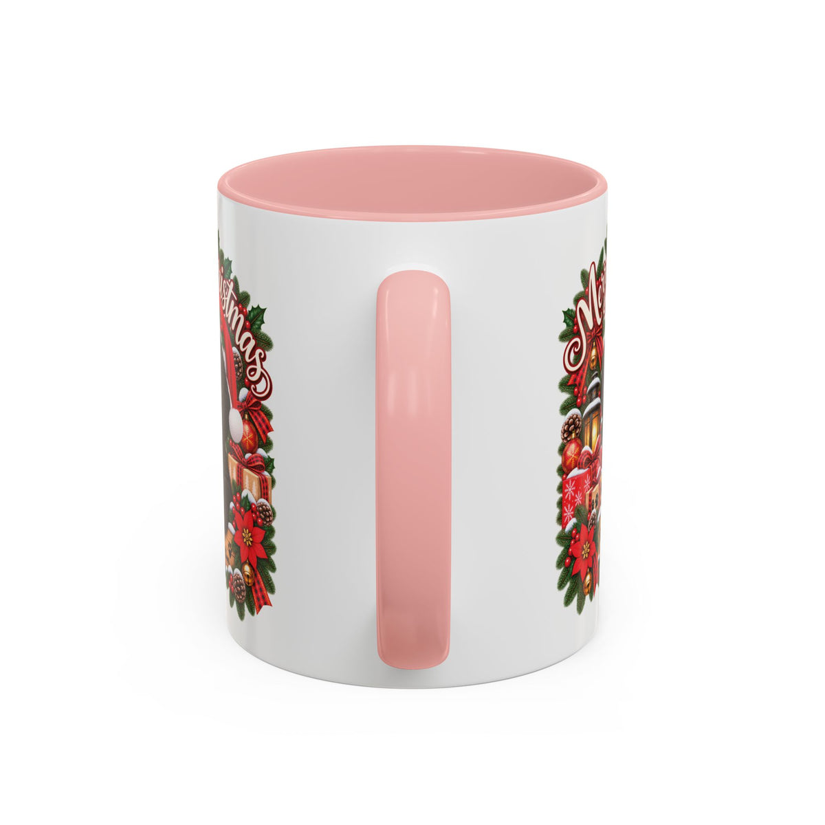 Cavapoo, Cavoodle, Cockapoo Merry Christmas, personalised accent colour 11oz mug