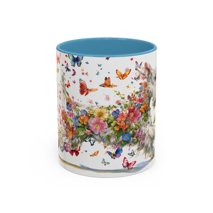 White Schnauzer Personalized Accent Mugs, 11oz