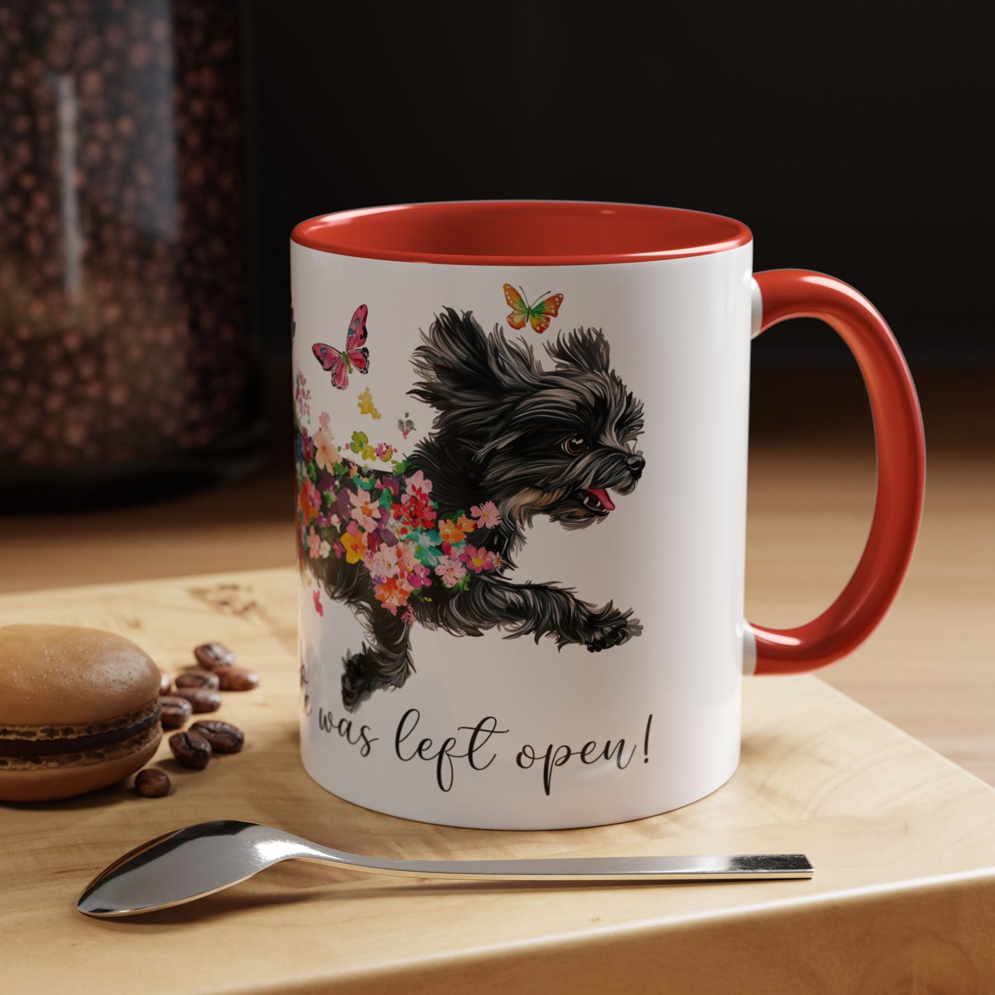 Shih Tzu #2 “Live like the gate was left open" Accent Mugs, 11oz