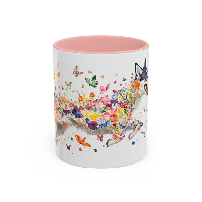 Husky #2 Personalized Accent Mugs, 11oz