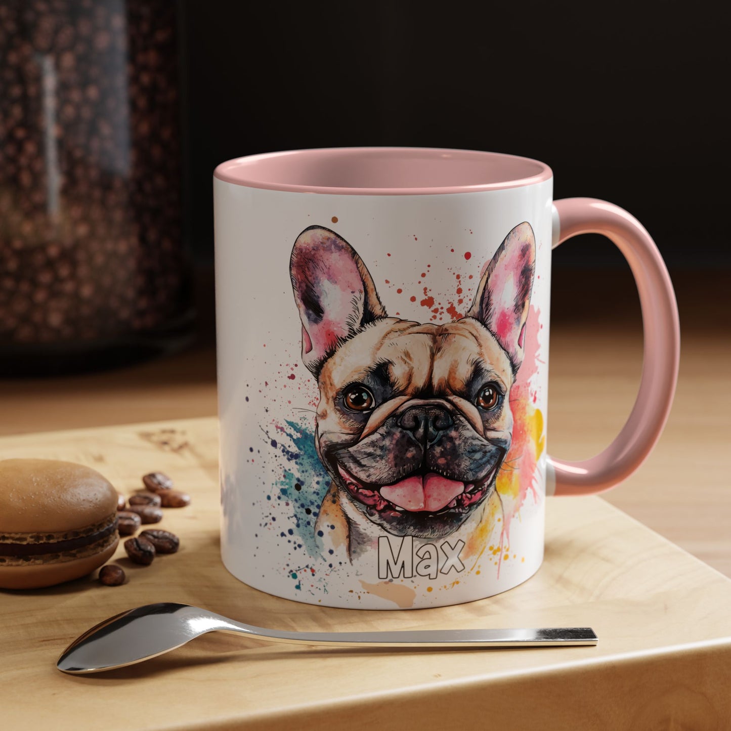 French Bulldog #2 Colourful Personalized Accent Mugs, 11oz