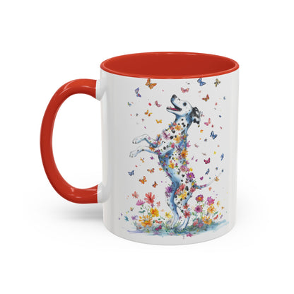 Dalmatian, Dance like nobody's watching, Personalized Accent Mugs, 11oz