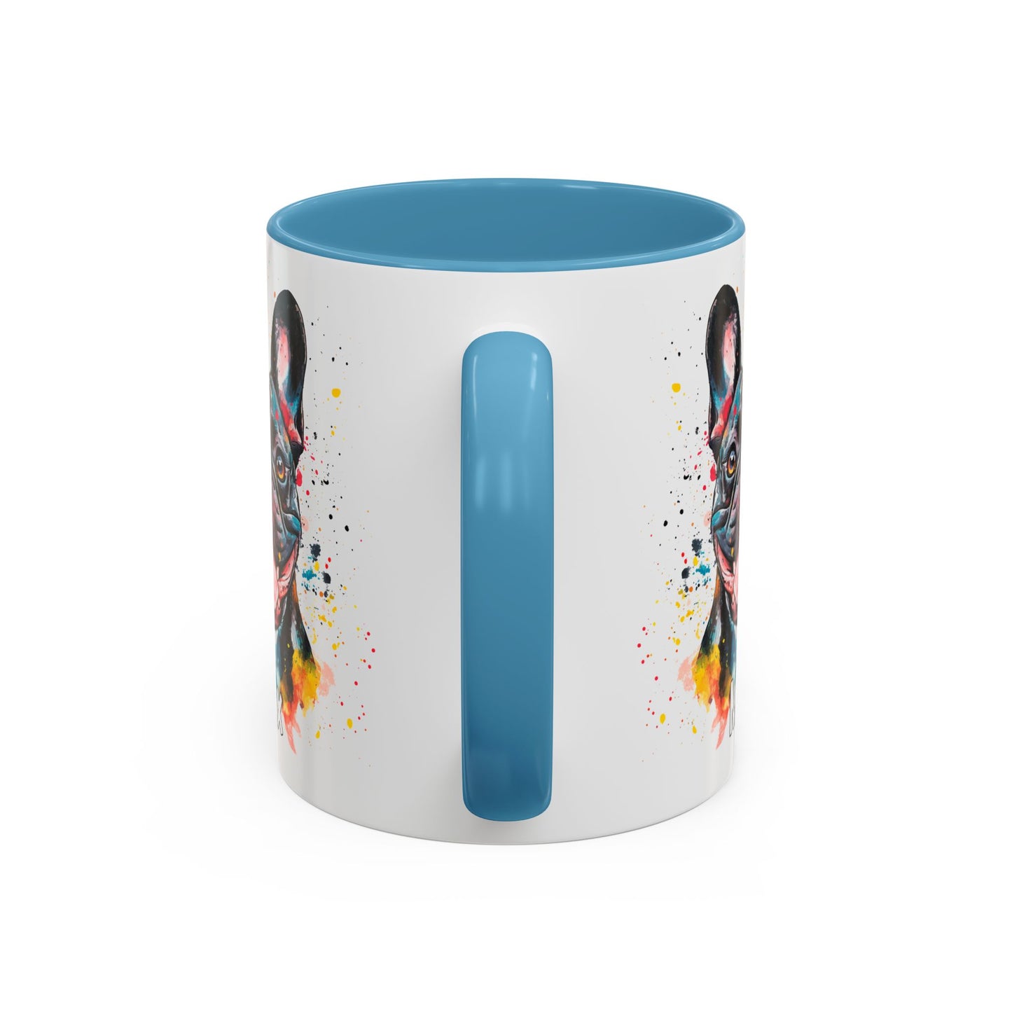 French Bulldog #1 Colourful Personalized Accent Mugs, 11oz