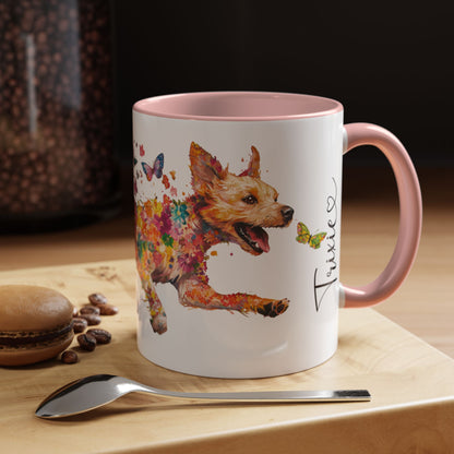 Border Terrier #2 Personalized Accent Mugs, 11oz