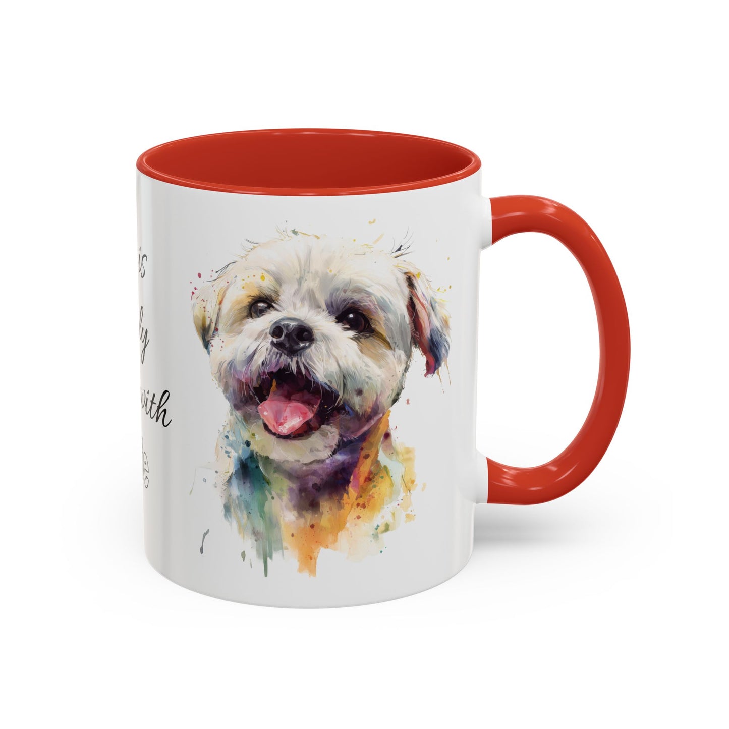 Shih Tzu #1 “Life is better with” Personalized Accent Mugs, 11oz