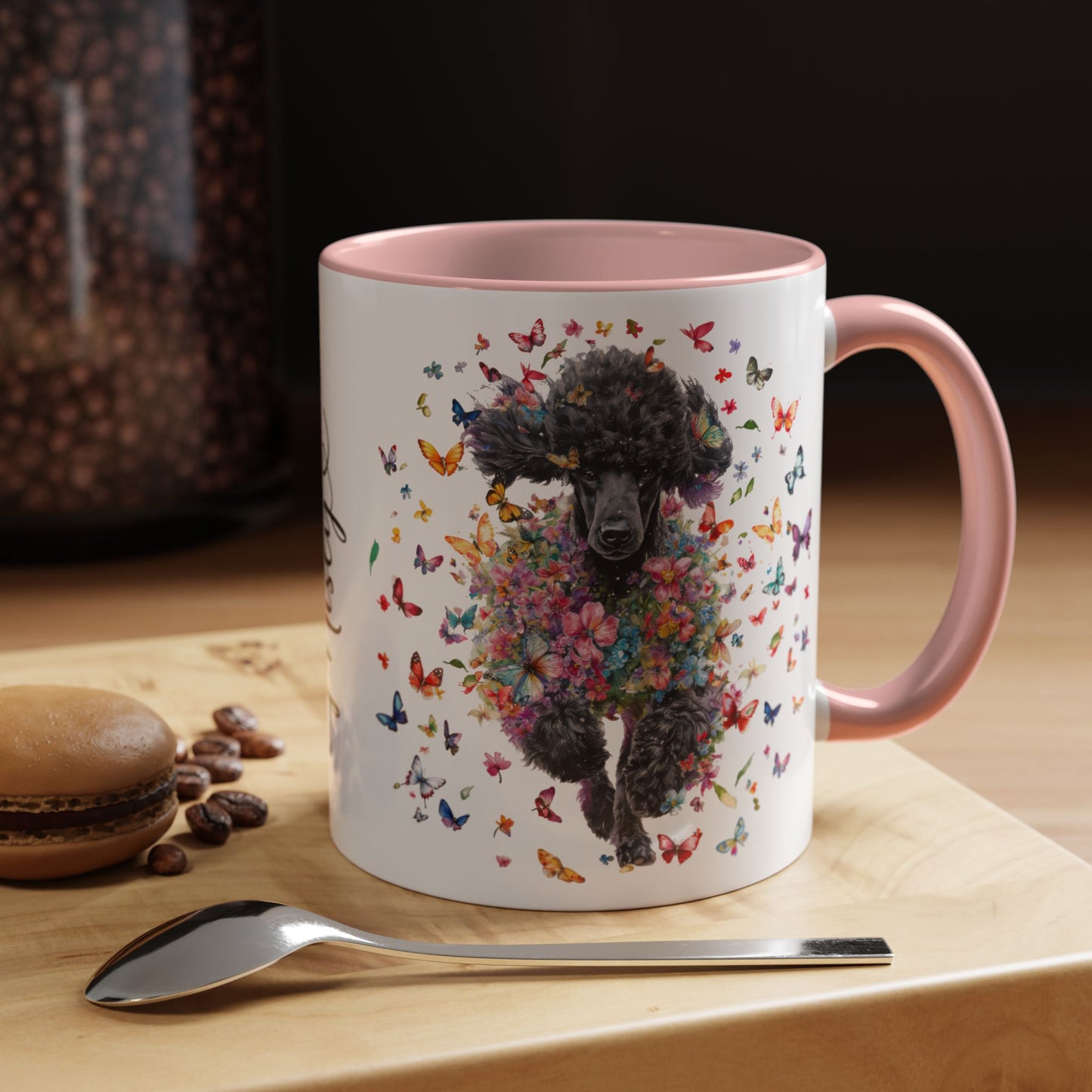 Poodle #5 Personalized Accent Mugs, 11oz