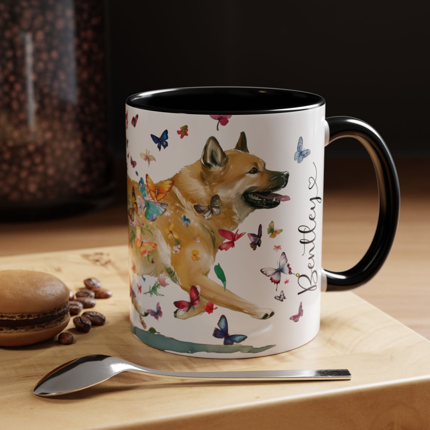 Wheaten Buhund Personalized Accent Mugs, 11oz