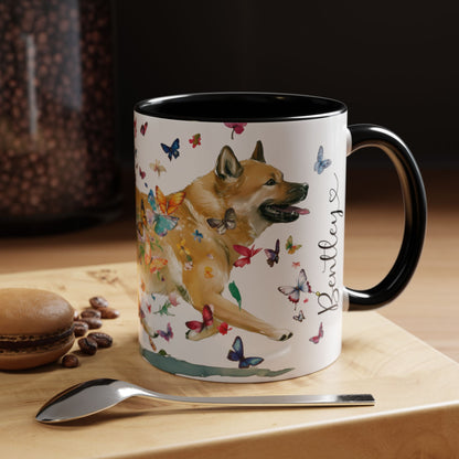 Wheaten Buhund Personalized Accent Mugs, 11oz