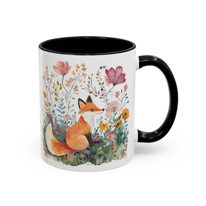 Fox #2 Personalized Accent Mugs, 11oz