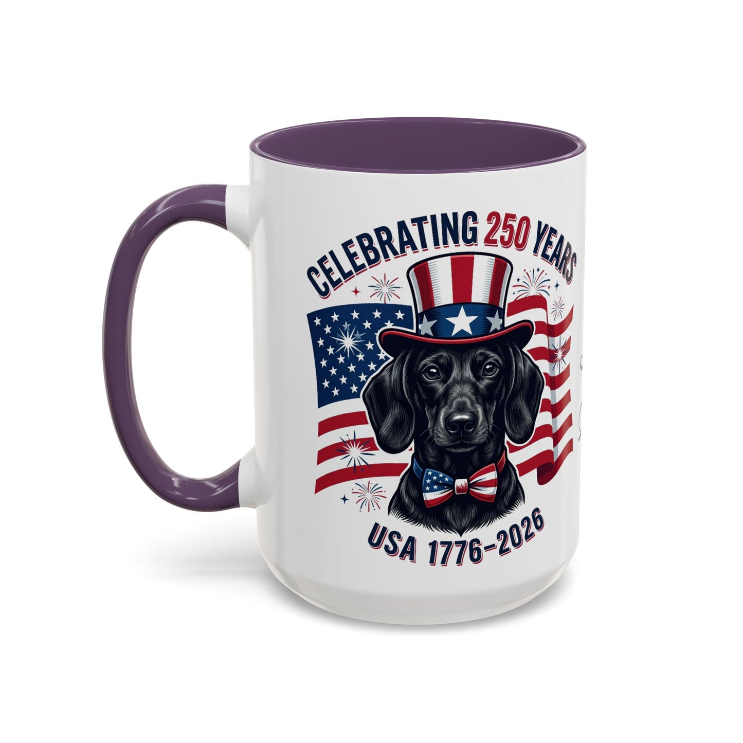 Dachshund #1 - 250th Celebration Personalised  Accent Mugs, 11oz & 15oz