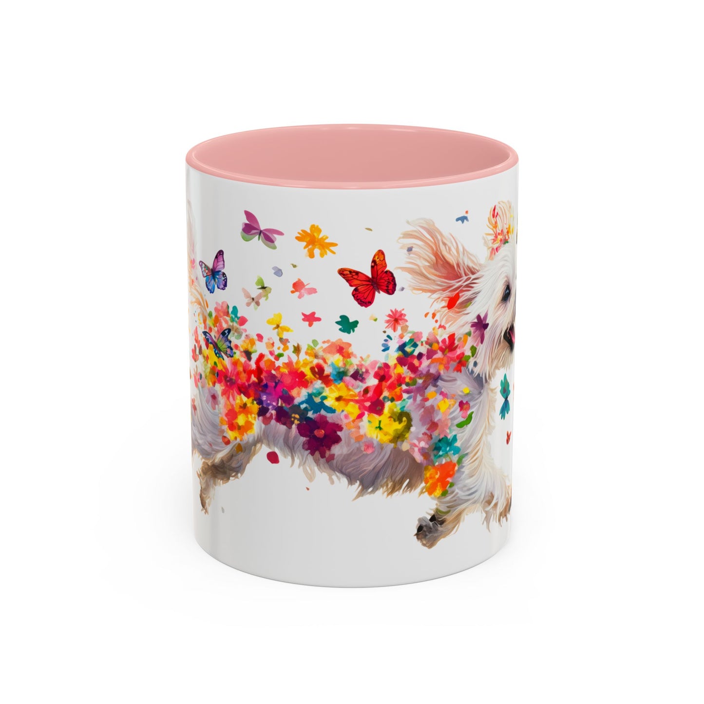Maltese Personalized Colorful Accent Mugs, 11oz