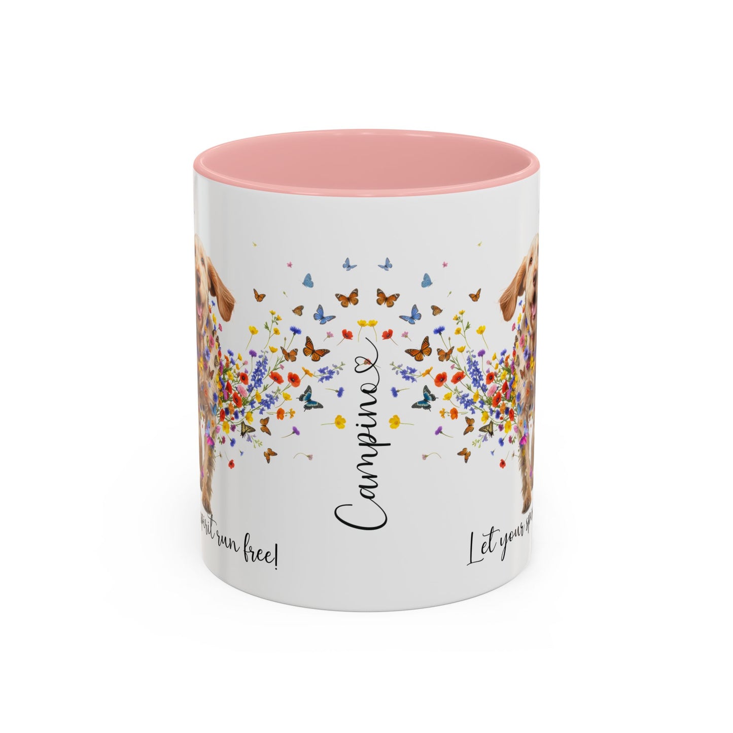 Spinone Italiano #1, Let your spirit run free, personalized colourful Mugs, 11oz