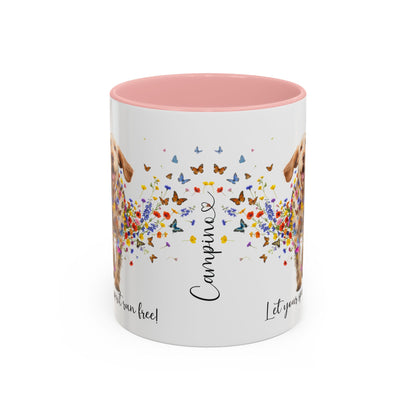 Spinone Italiano #1, Let your spirit run free, personalized colourful Mugs, 11oz