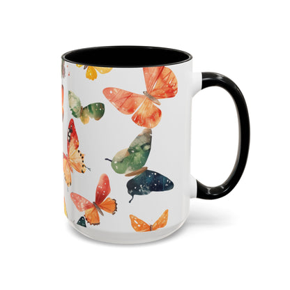 Butterfly Accent Mugs, 11oz & 15oz - USA ONLY