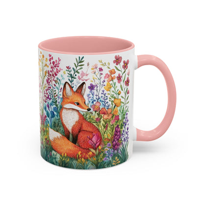 Fox #3 Personalized Accent Mugs, 11oz