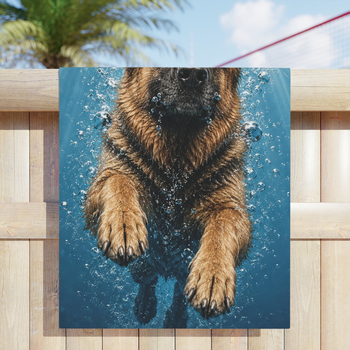 German Shepherd PAWS Beach Towel