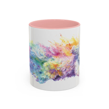 Shih Tzu Colourful Personalised Accent Mugs, 11oz