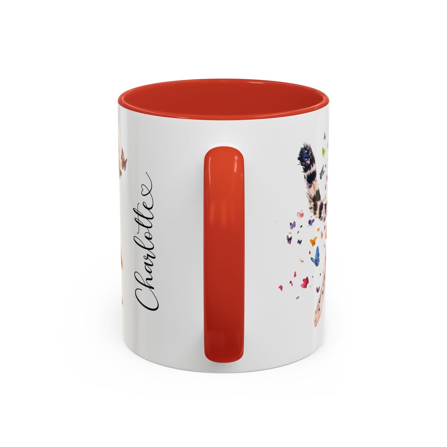 Cheetah "Let your spirit run free" Personalized Accent Mugs, 11oz