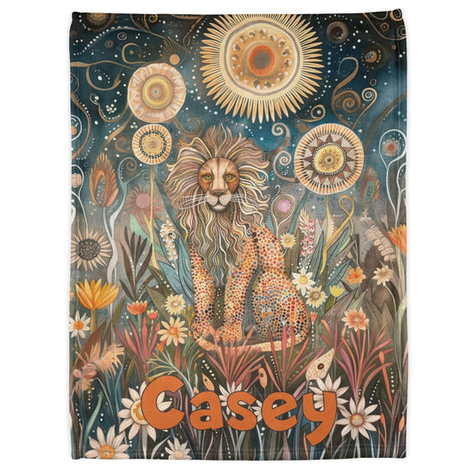 Lion Personalised Blanket