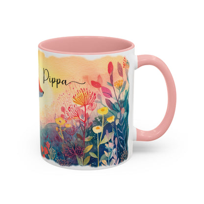 Fox Sunrise #2 Personalized Accent Mugs, 11oz