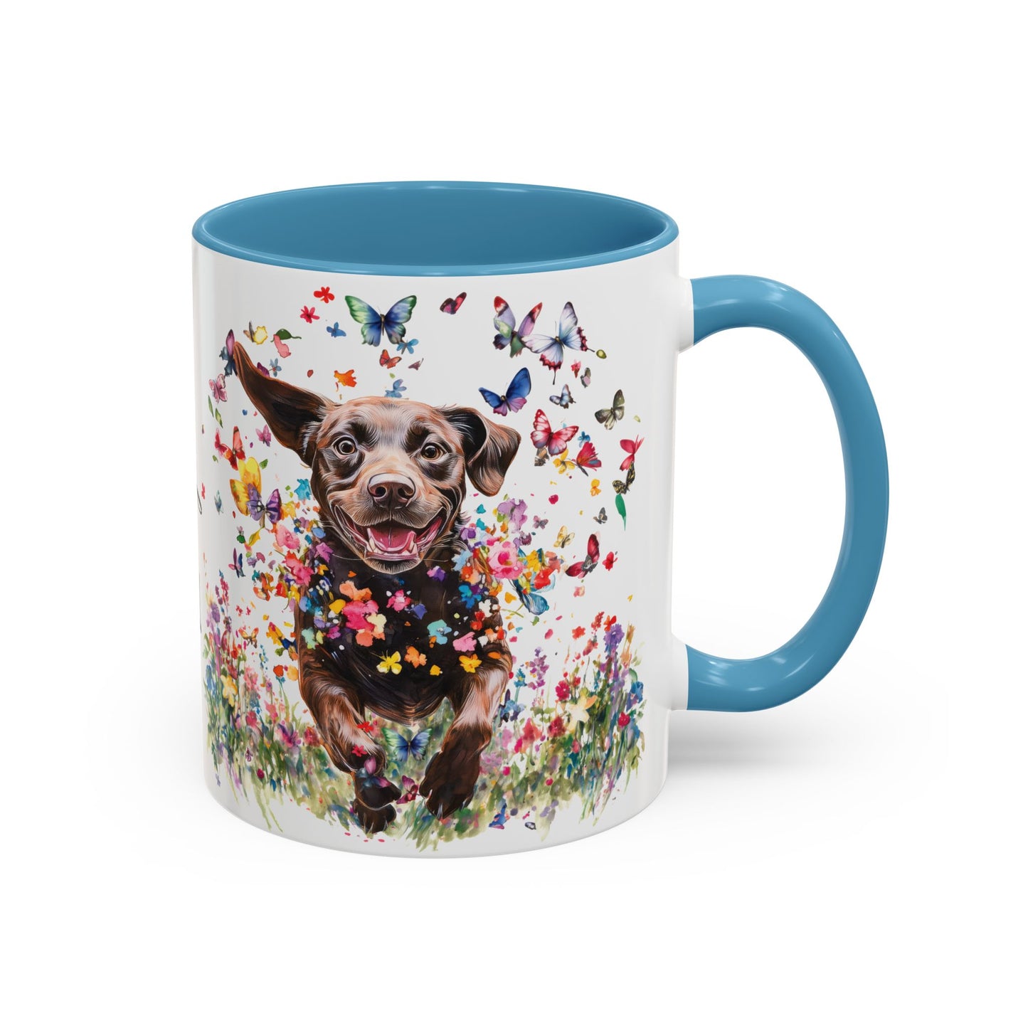 Chocolate Labrador #2 Personalized Accent Mugs, 11oz