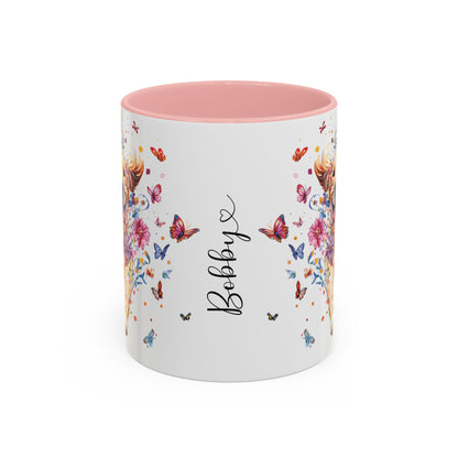 Golden Retriever #3 Personalized Accent Mugs, 11oz