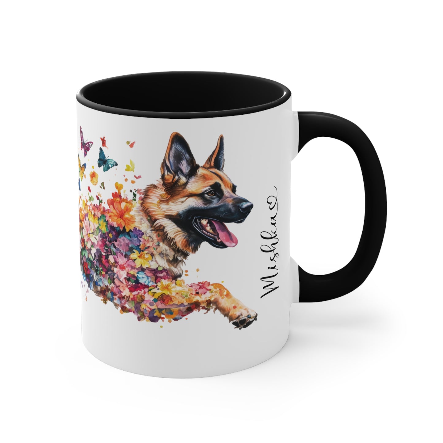 German Shepherd Colorful Accent Mugs, 11oz