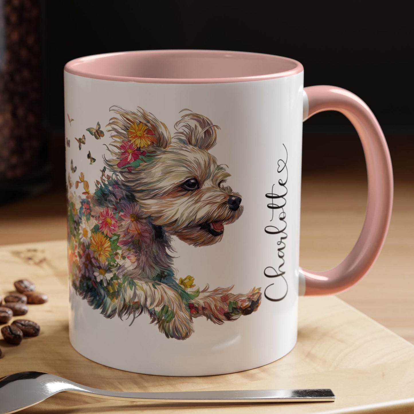 Yorkipoo #1 Personalized Accent Mugs, 11oz