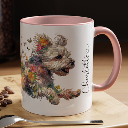 Yorkipoo #1 Personalized Accent Mugs, 11oz