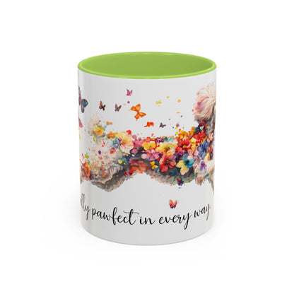 Poodle #1 - Practically Pawfect in every way. Personalised Colorful Accent Mugs, 11oz