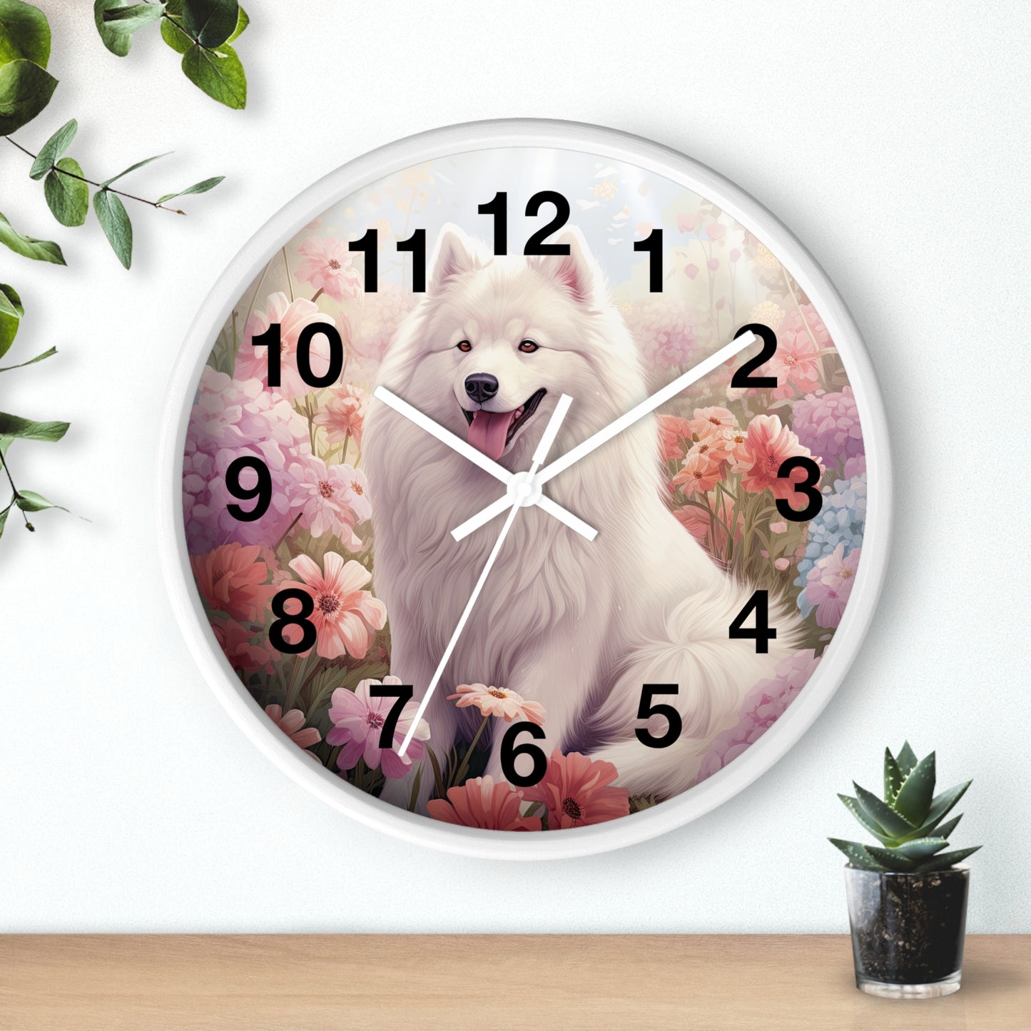 Samoyed Wall Clock 10"