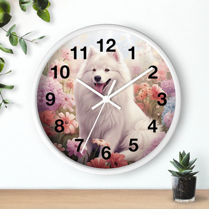 Samoyed Wall Clock 10"