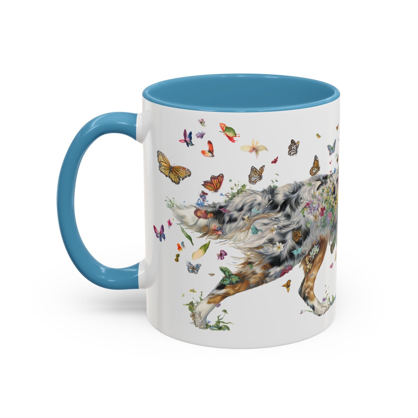 Australian Shepherd Blue Merle Personalized Accent Mugs, 11oz