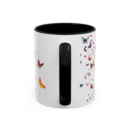 Border Collie #3 “Live like the gate was left open" Accent Mugs, 11oz