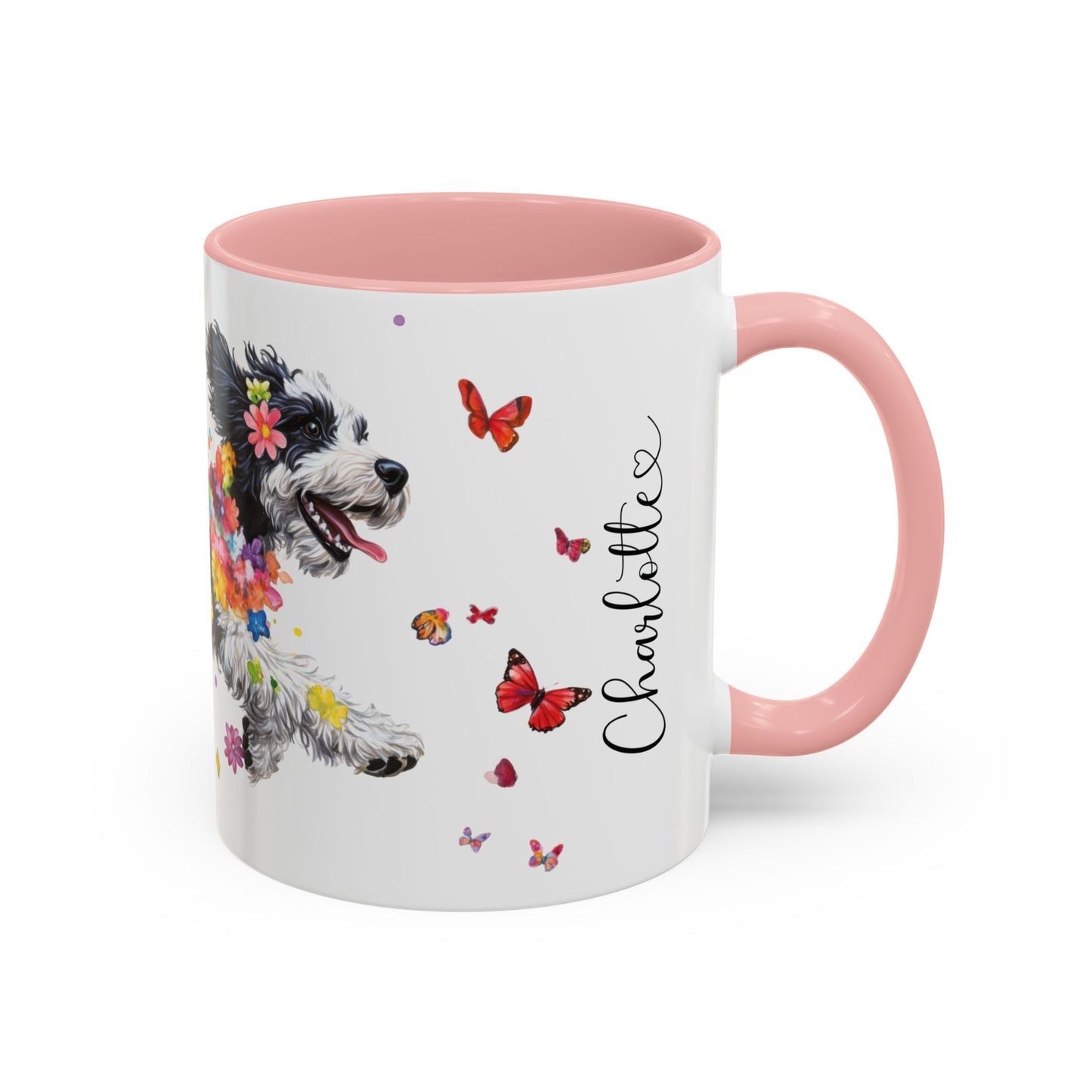 Bernedoodle Personalized Accent Mugs, 11oz