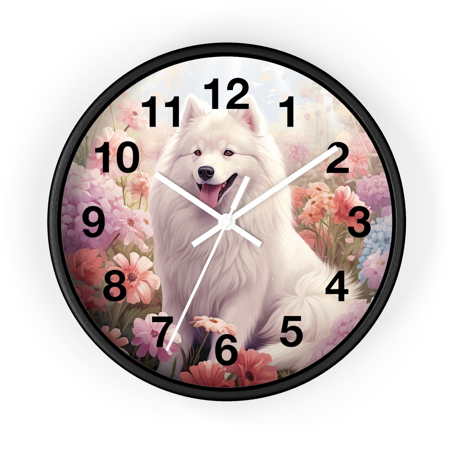 Samoyed Wall Clock 10"