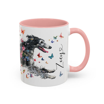 Silken Windhound #2 Personalized Accent Mugs, 11oz