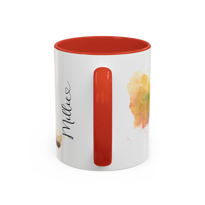 Maltese Paint Colourful Personalised Accent Mugs, 11oz