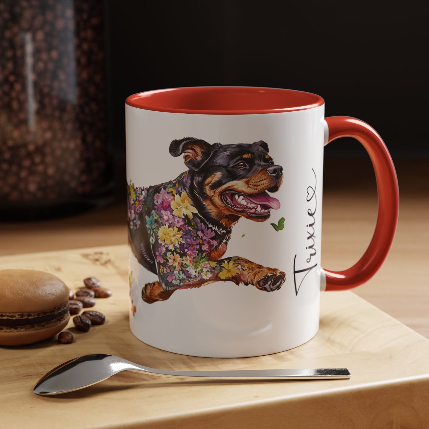 Rottweiler Personalized Accent Mugs, 11oz