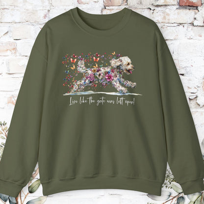 Labradoodle #2 Live like the gate was left open. Personalised Sweatshirt