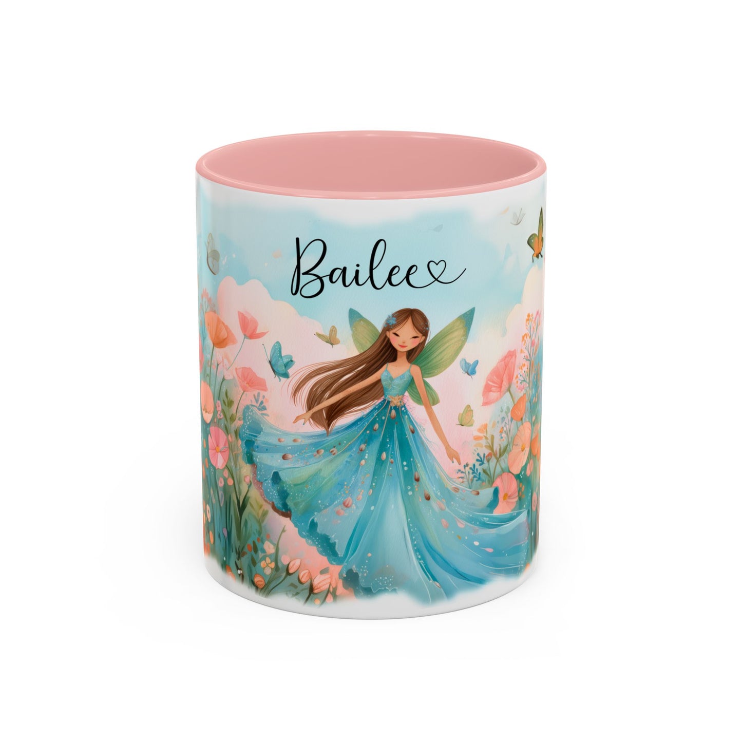 Blue Fairy Personalized Accent Mugs, 11oz
