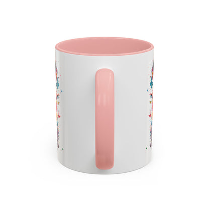 Dalmatian Personalized Colorful Accent Mugs, 11oz