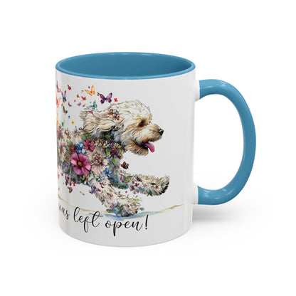 Golden Doodle #2 "Live like the gate was left open" Accent Mugs, 11oz