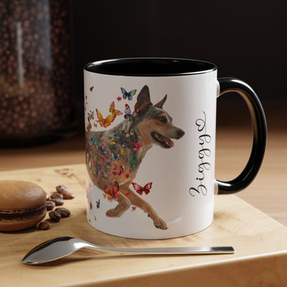Blue Heeler Personalized Accent Mugs, 11oz
