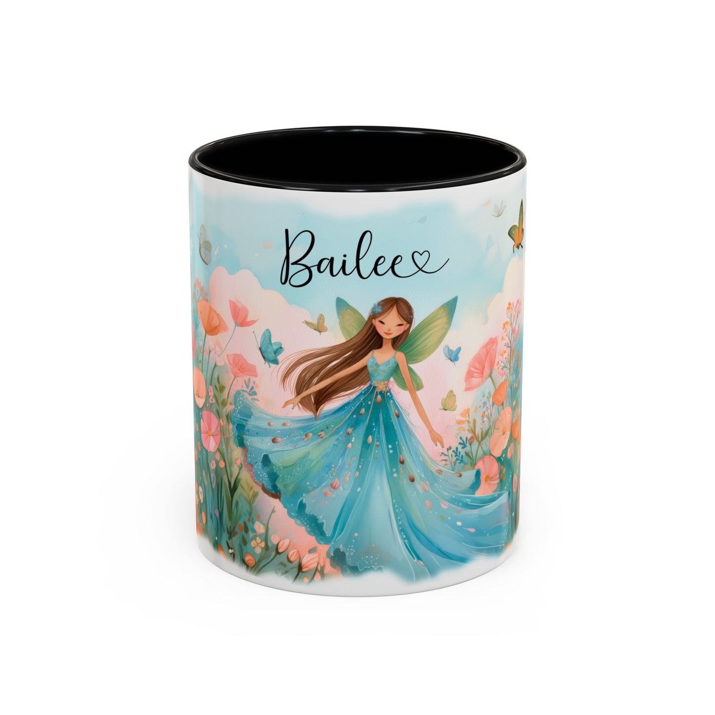Blue Fairy Personalized Accent Mugs, 11oz