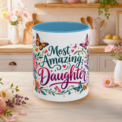Most amazing daughter, 11oz  accent mug