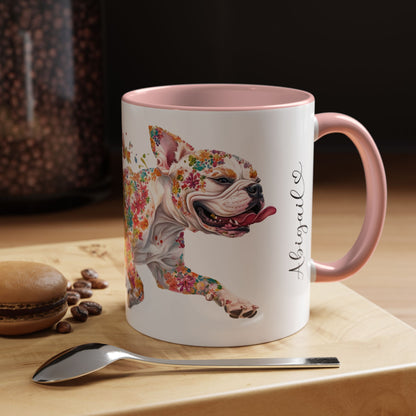 American Bulldog Personalized Accent Mugs, 11oz