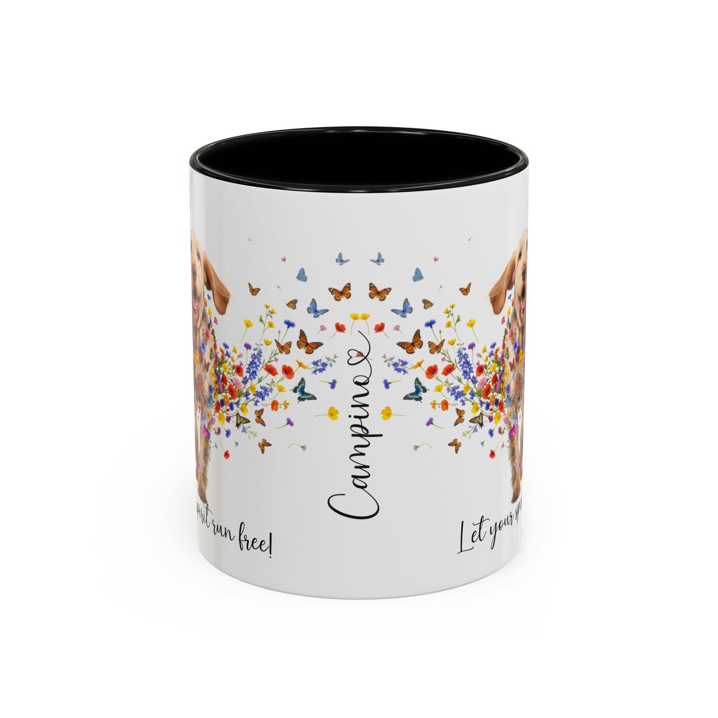 Spinone Italiano #1, Let your spirit run free, personalized colourful Mugs, 11oz