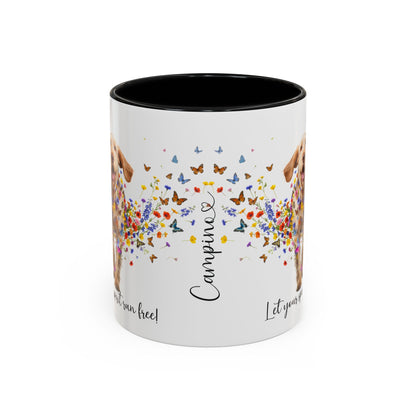 Spinone Italiano #1, Let your spirit run free, personalized colourful Mugs, 11oz